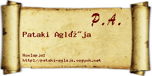 Pataki Aglája névjegykártya